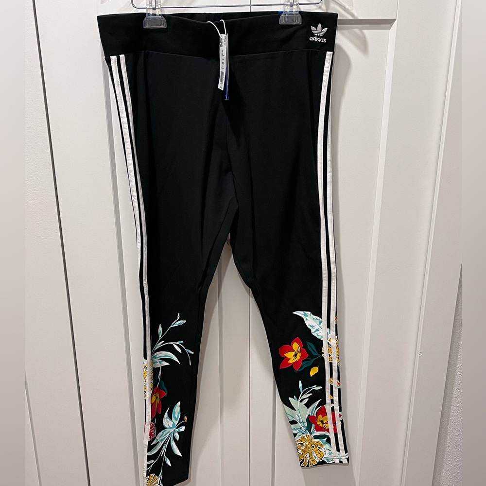 ADIDAS SPORT ‘HER STUDIO LONDON’ NWT AUTHENTIC HIGH RISE BLACK FLORAL LEGGING